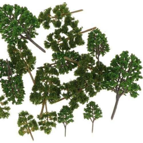 18x Model Trees Layout Train Railway Diorama Landscape Scenery Home Decor Crafts