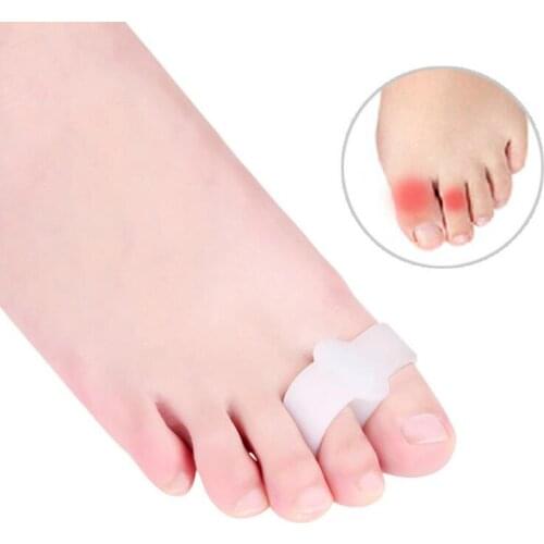 2pcs Toe Separator Silicone Bunion Guard Foot Care Orthopedic Corrector Adjuster Pain Relief Foot Care Massager Finger Separator