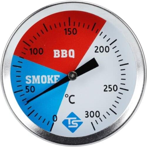 300 Degree Thermometer BBQ Smoke Grill Oven Temperature Gauge Outdoor Camp Tool 2'' Smoker Temperature Gauge