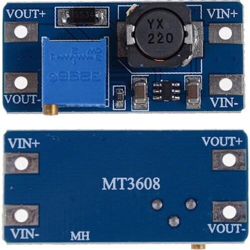 5PCS MT3608 DC-DC Step Up Converter Booster Power Supply Module Boost Step-up Board MAX output 28V 2A Automation Modules