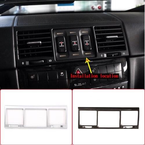 For Mercedes Benz G-Class W463 G500 G55 2004-2011 ABS Carbon Fiber Car Central Air Conditioning Air Outlet Frame Trim Accessory
