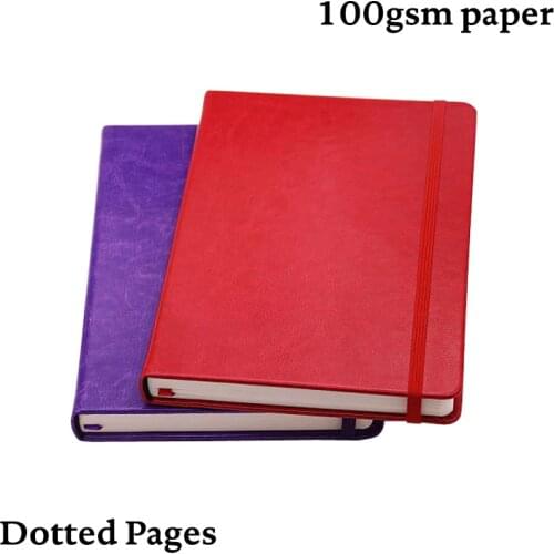 A5 Thick Dotted Notebook Hard Cover Dot Grid Journal Dots Travel Diary Planner