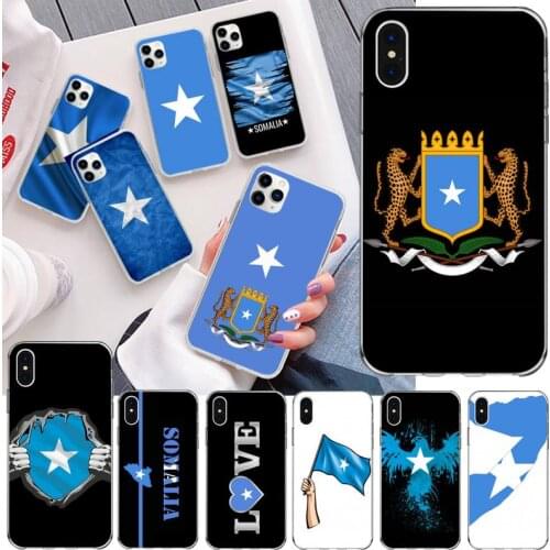 Somali Somalia National Flag Phone Case For iphone 12 11 Pro Max Mini XS Max 8 7 6 6S Plus X 5S SE 2020 XR Silicone Soft Cover