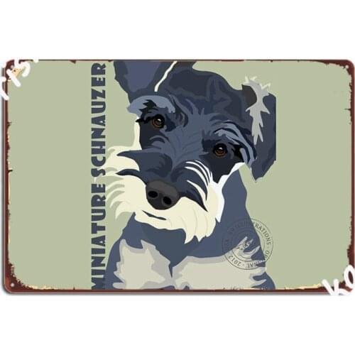 Miniature Schnauzer Metal Signs Club Party Kitchen Designing Plaques Tin sign Posters
