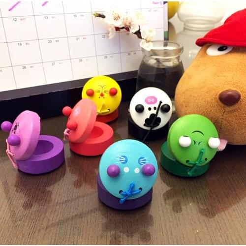 Baby Educational Toy Cartoon Kids Wooden Cartoon Animal Kids Intellectual Music Castanets Clapper Toy Xmas Gift Random Color