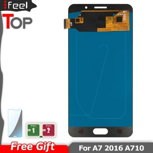 LCDs For Samsung Galaxy A7 2016 A710 A710F A710M AMOLED Phone LCD Display Touch Screen Digitizer Assembly