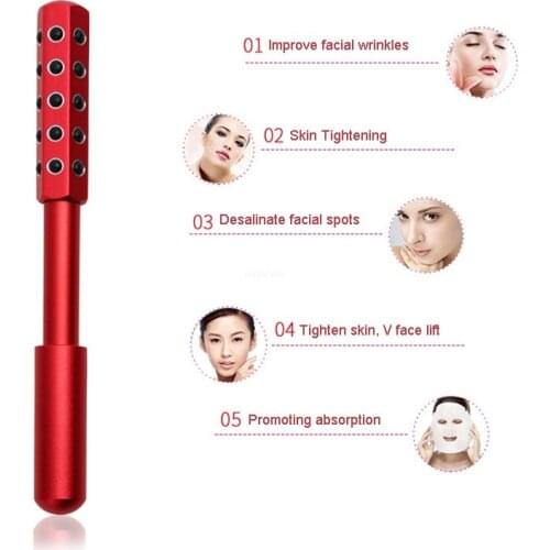 Germanium particle massage head beauty bar roller face massager