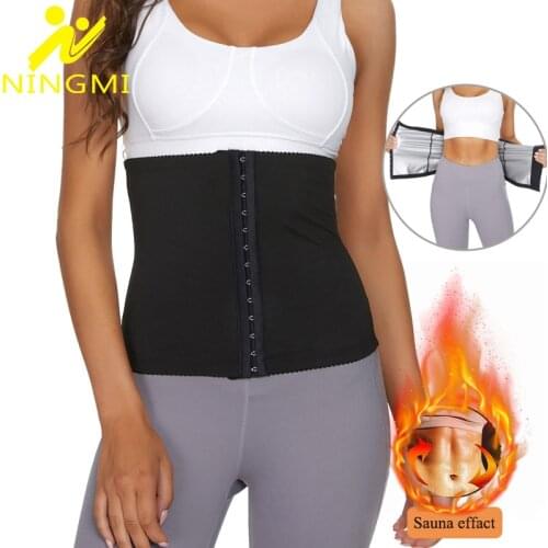 NINGMI Body Shapers Slimming Belt Waist Trainer for Women Sauna Strap Fat Burning Waist Cincher Girdles Slimming Body Shapewear