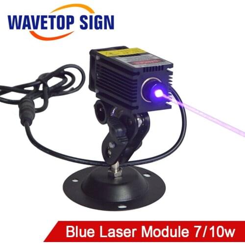 WaveTopSign 450nm 12V High Power Blue Violet Laser Module 7w 10w for Laser Engraving Machine Acessories