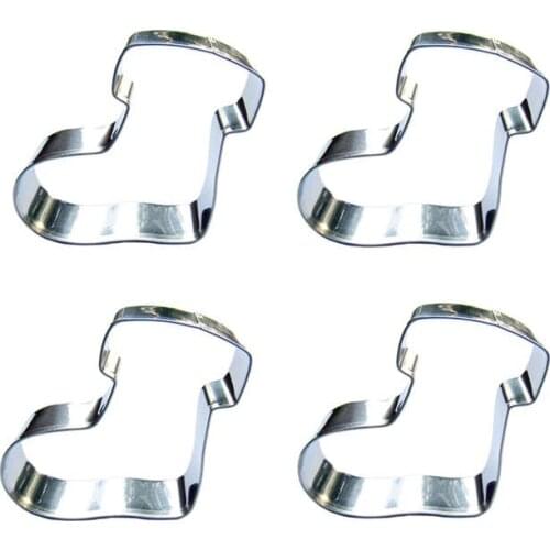 Mini Boots shape 4 piece biscuit cutting molds, baking tools, cake decorating soft candy tools