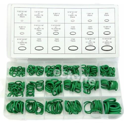270 Pcs 18 Sizes Kit Air Conditioning HNBR O Rings Car Auto Vehicle Repair