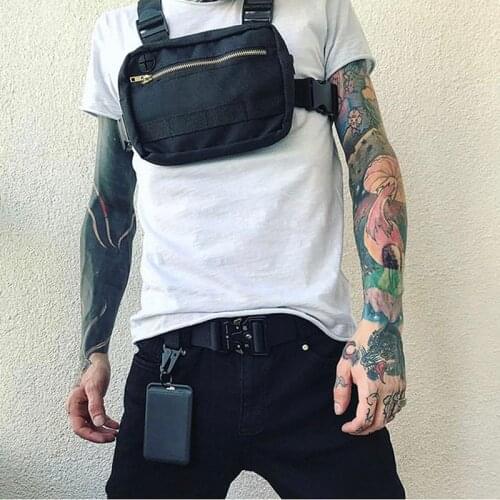 New Chest Bag For Men Tactical Vest Bag Casual Function Chest Rig Bags Streetwear For Boy Waist Pack Male