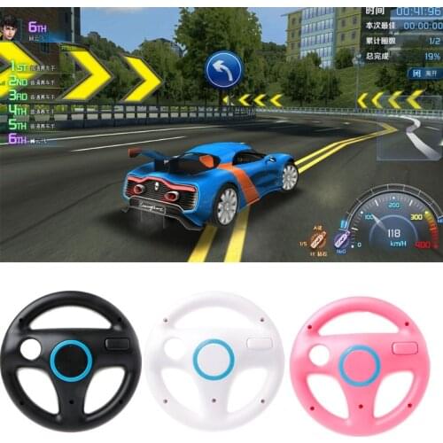 New Steering Wheel Controller Handle Holder Grip Kart Racing Game For Nintendo Wii