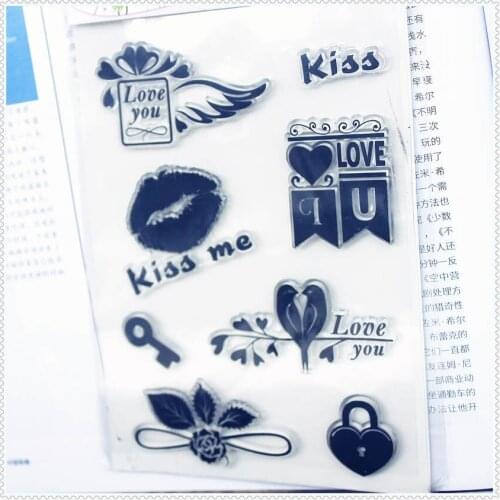 PANFELOU 11.3*15.56cm Lip prints bird wings Transparent Silicone Rubber Clear Stamps cartoon for Scrapbooking/DIY wedding album