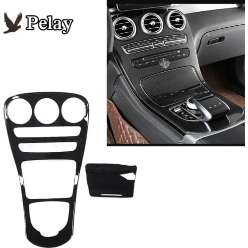 For Mercedes-Benz C200L/GL/C260/C180L Central Control Carbon Fiber Pattern Patch Car Modified Interior Stickers