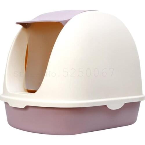 Fully Enclosed Cat Litter Basin, Anti-splash Large Cat Toilet, Cat Toilet, Cat Feces Basin, Cat Products, Thickened Front-lift