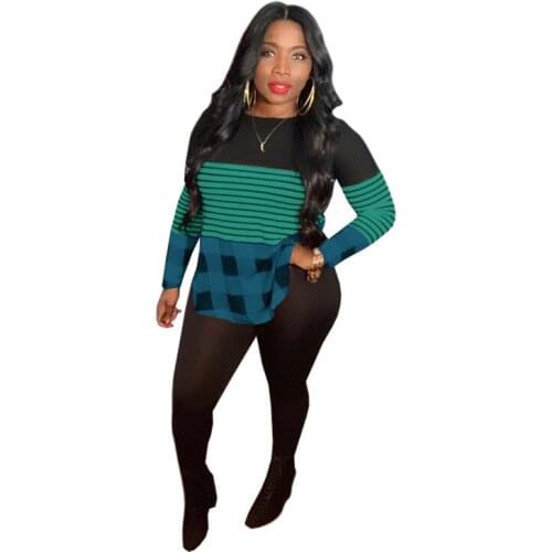 Casual Woman Sweatsuit Striped Homewear Female 2 Piece Sets Conformation Woman 2 Peice Sets