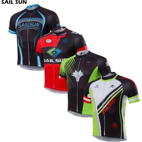 SAIL SUN Mens Summer Ropa Ciclismo Breathable Cycling Jersey Top Bike Bicycle Clothing Short Sleeves T-Shirt