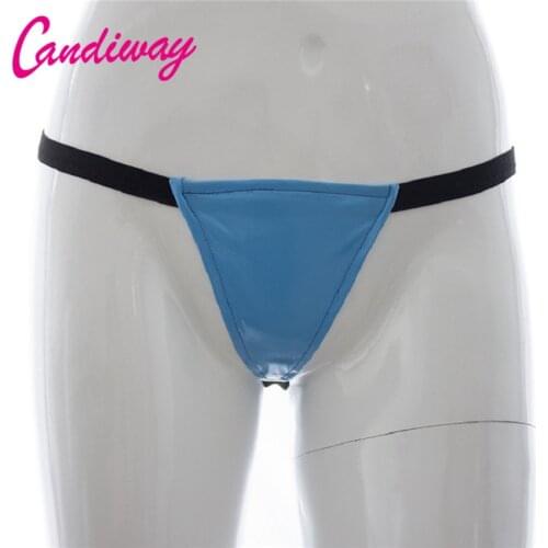 Hot Sexy Lingerie Women Underwear Thong Patent Leather Transparent Sexy Panties Female G-string Briefs Exotic Lingerie Intimates