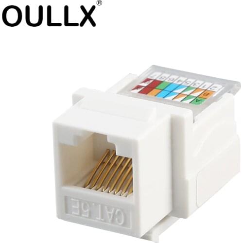 OULLX AT5E Network Module Panel UTP Tool-Free RJ45 Connector Cable Adapter Ffor AMP Hot Computer Outlet cable adapter Keystone