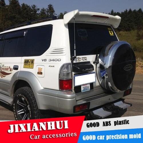 For Land Cruiser Prado Spoiler 2002-2005 Toyota Land Cruiser 3400 Spoiler ABS plastic Material Car Rear Wing Color Rear Spoiler