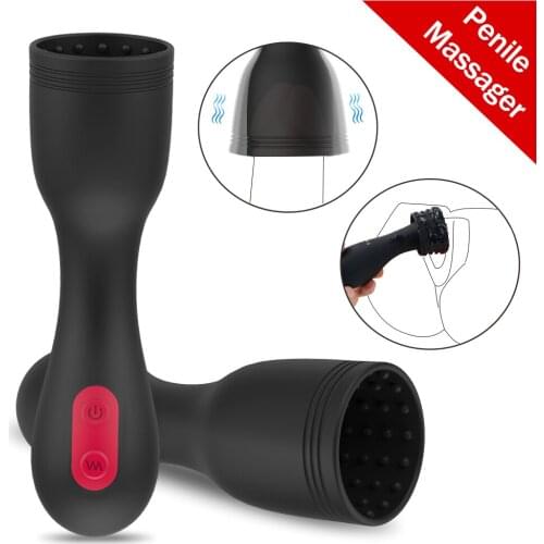 Penis Massage Exerciser Male Glans Vibrator 9 Modes Delay Lasting Trainer Adult Sex Toys for Men Stimulation Glans Sex Shop