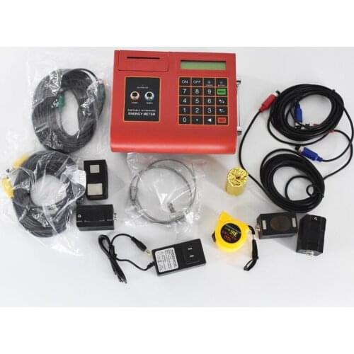 Ultrasonic Liquid Flowmeter with Temperature/Heat Meter TUC-2000E built-in Printer Portable digital flow meter TM-1 Transducer