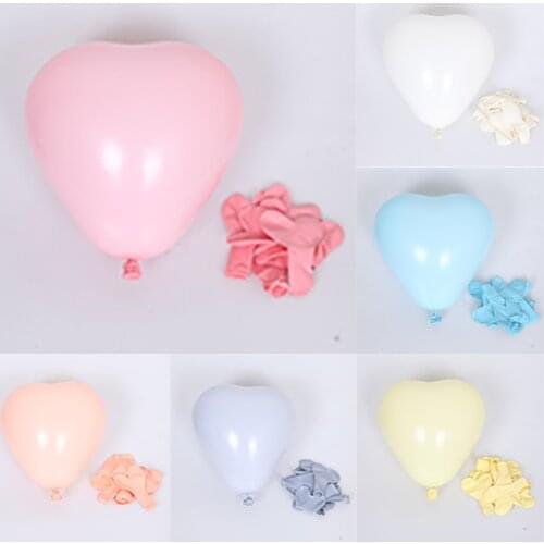 10Pcs 12Inch Macaron Heart Shape Latex Balloons Candy Gray Ball Birthday Party Wedding Golbos Baby Shower Decor Christmas