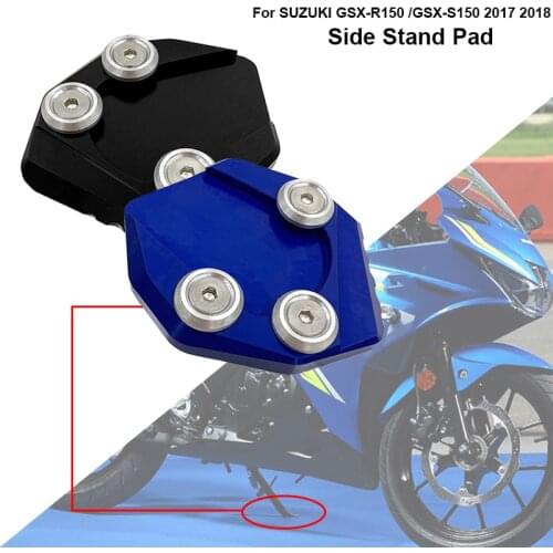 Motorbike CNC Kickstand Side Stand Extension Pad Foot Support Plate For SUZUKI GSX-R125 GSX-S125 2017 2018 GSX R GSX S 125