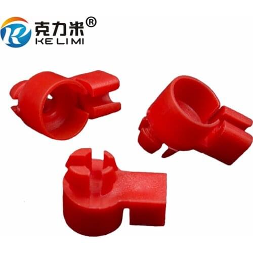 KE LI MI Round head lock Clips Red Plastic For Car Vehicle Door Trim Fixed Lock Rod Clamp