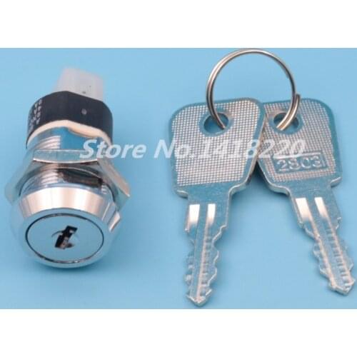1Pc Metal 4Pin ON-OFF DPST 2Position A Series Electronic Lock Key Switch