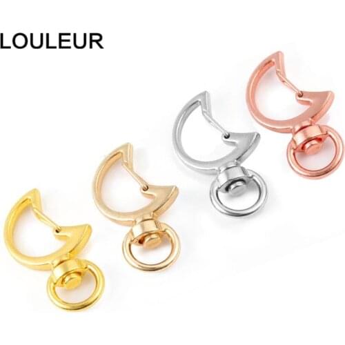 10pcs New Cute Moon Shape Hollow Key Chain Key Ring keychain DIY Accessories Lobster Clasp Jewelry Findings Wholesale Gift For G