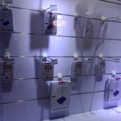 100 Pieces/Lot) DHL Free Shipping Security Display Hook for Slatwall Board 18CM Double Secure Hooks