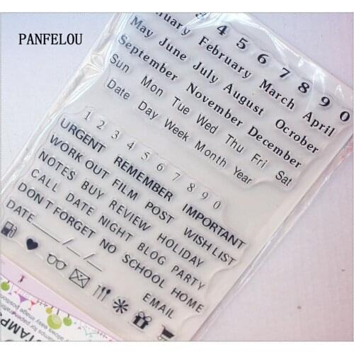 11.3*15.56cm The Digital Word Transparent Silicone Rubber Clear Stamps Cartoon For Scrapbooking/DIY Wedding Album