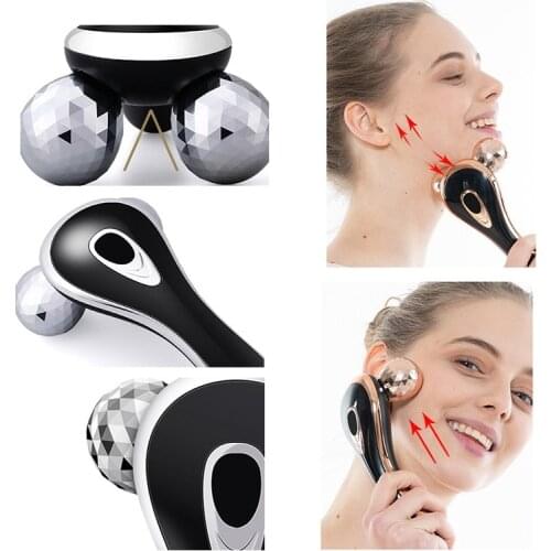 3D Rollers Facial Firming Massager Wrinkle Removal Skin Lifting Roller Tightening Relaxation Facial Body Beauty Instrument