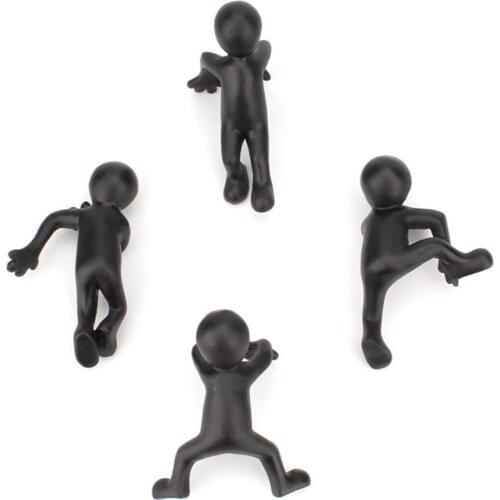 4pcs Fun Cylinder Climbing Kung Fu Villain Potted Planter Hanging Ornament Planter Decor Pendant Figurine Decoration