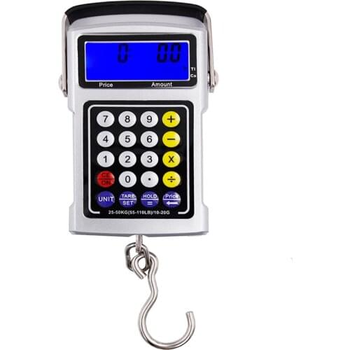 50 KG / 20g Digital Electronic Hook Scale fishing balance luggage scale with Retail Box