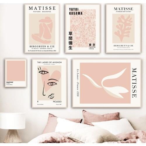 Matisse Picasso Yayoi Kusama Abstract Wall Art Canvas Painting Nordic Posters And Prints Wall Pictures For Living Room Decor