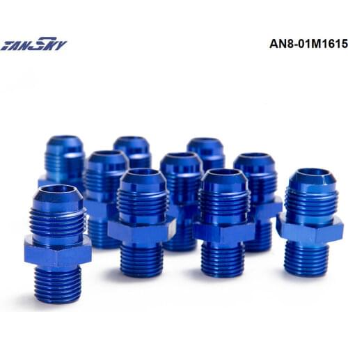 10PCS/LOT Adapter Adaptor Aluminum Car Fittings For Braided Lines (Hoses) - Fuel/Oil/Gas/Wate /Fluid/Air AN8-01M1615