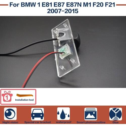 Car Rear View Reverse Backup Camera Starlight Night Vision High Quality Full HD CCD For BMW 1 E81 E87 E87N F20 F21 2007-2015