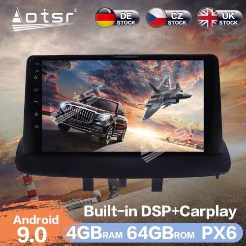Aotsr Android 9.0 4+64GB Car Radio Player GPS Navigation DSP Car Video HD 10 inch Multimedia Player For Renault Megane 3 2009-15
