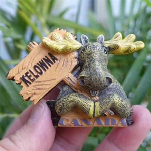 BABELEMI Canada Fridge Magnet Animal Cervus Elaphus City of Kelowna Tourism Souvenir Gift