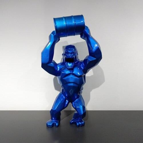 BIG CREATIVE KINGKONG RESIN STATUE GORILLA BUST FIGURE MODEL TOY BOX COLLECTIBLE DECORATION ART CRAFT SIMULATION ANIMAL R3151