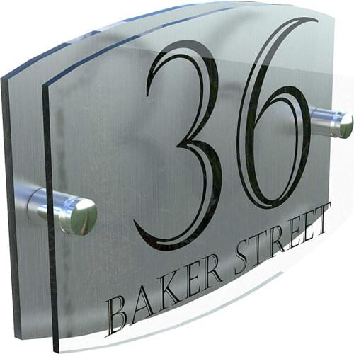 DIY House Number House number House Sign Modern Glass Effect Acrylic Door Number Name Road Plate Plaque Door sign