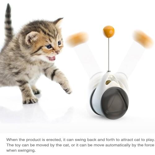 Tumbler Swing Toys for Cats Kitten Interactive Balance Car Cat Chasing Toy With Catnip Funny tumbler cat toy pet toy cats catnip