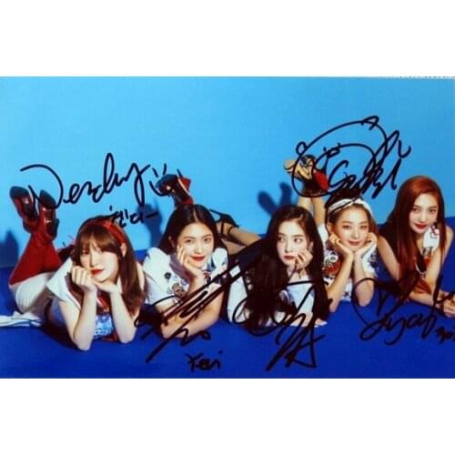 Signed RED VELVET autographed SUMMER MAGIC group photo K-POP 6 inches free shipping 082018A