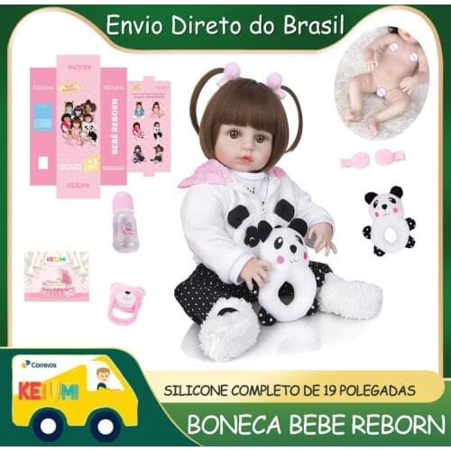 Shipping From Brazil Reborn Toddler Reborn Baby Dolls Full Silicone Menina Boneca Bebe Reborn Waterproof For Childrens Day Gift