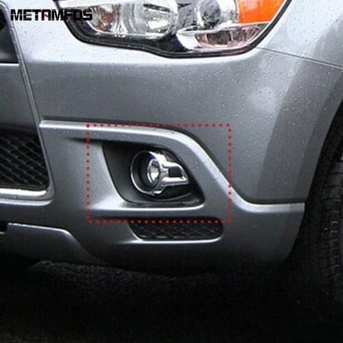Front Fog Light Lamp Cover Trim For Mitsubishi ASX 2010 2011 2012 Chrome Foglight Hood Sticker Exterior Accessories Car Styling