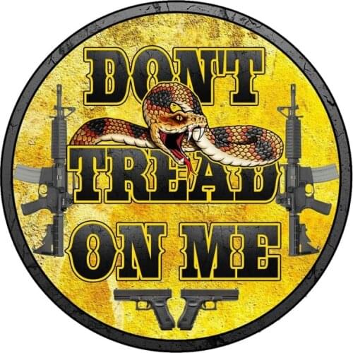 SZWL 2nd Amendment Gadsden Don't Tread on Me Car Sticker Gun Rights Vinyl Decal for Window Bumper Trunk Automobile,13cm*13cm
