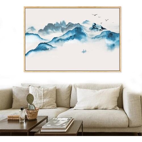 Nordic Poster Mountain Natural Abstract Wall Pictures for Living Room Art Pictures Scandinavian Decor Canvas Painting Prints